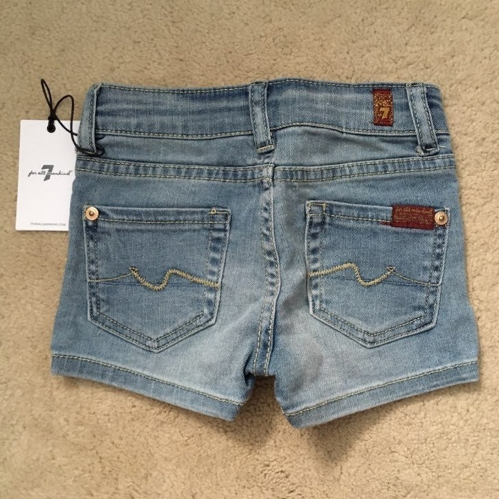 New 7 for all mankind denim jean shorts 7FAM designer - 2 / 2t